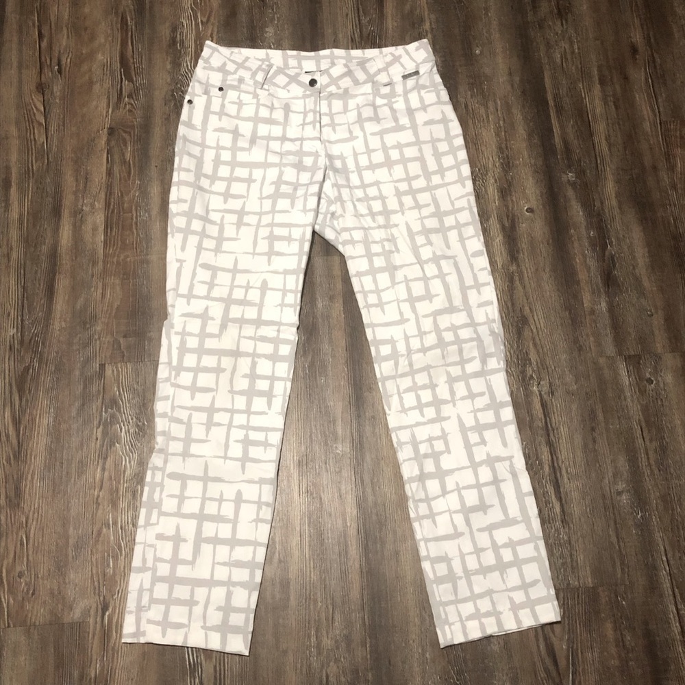 MDC Pants Women's 38 Stretch Abstract All Over Print Golf Active Outdoor